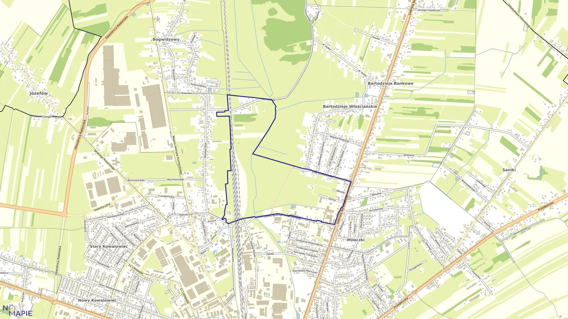 Mapa obrębu 0006 w mieście Radomsko