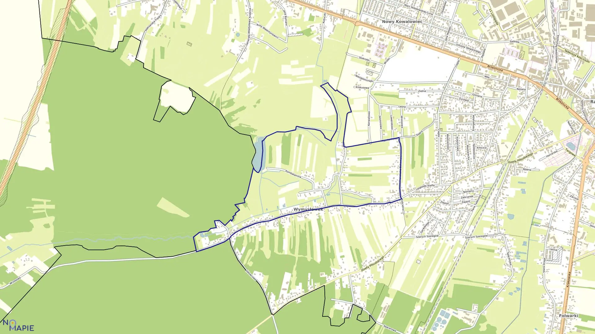 Mapa obrębu 0042 w mieście Radomsko